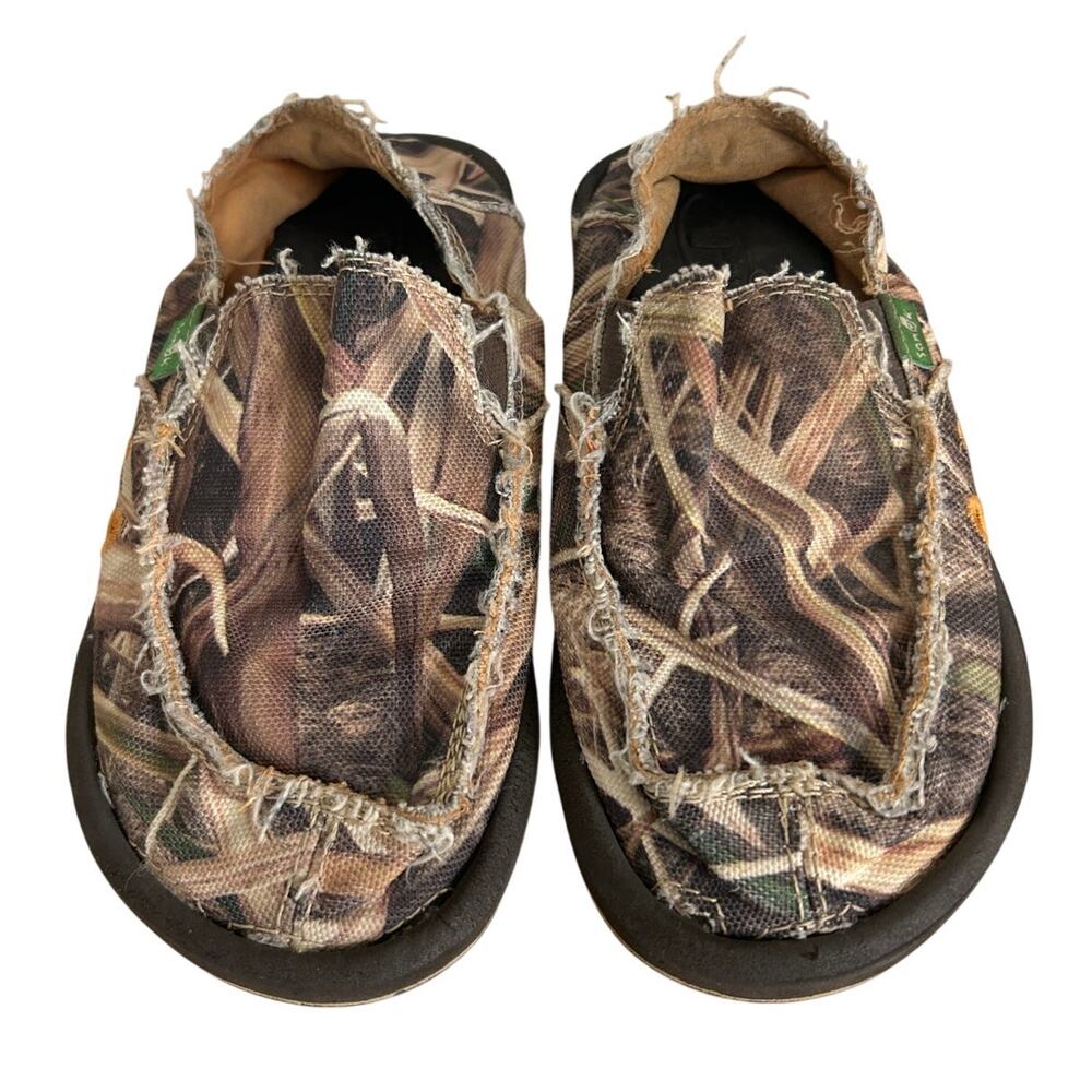 Sanuk Vagabond Blades Camo Sidewalk Surfer Shoes - Size 1 Kid's